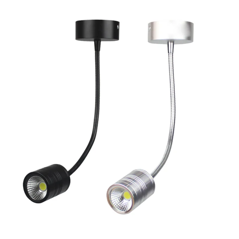 Us 9 12 26 Off Modern Led Cob Wall Light 5w Flexible Hose Arm Lamp Bedside Reading Spot Lighting Bathroom Ac85 265v In