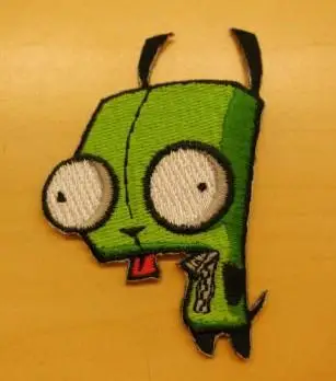 

Invader Zim Animated TV Series Gir Robot Figure punk rockabilly applique sew on/ iron on patch Wholesale xmas gift