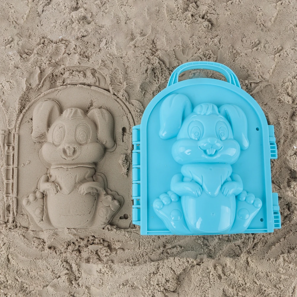 awesome  Funny Beach Sand Game 3D Cartoon Rabbit Mold Beach Snow Sand Model Children's Model Toys Children O