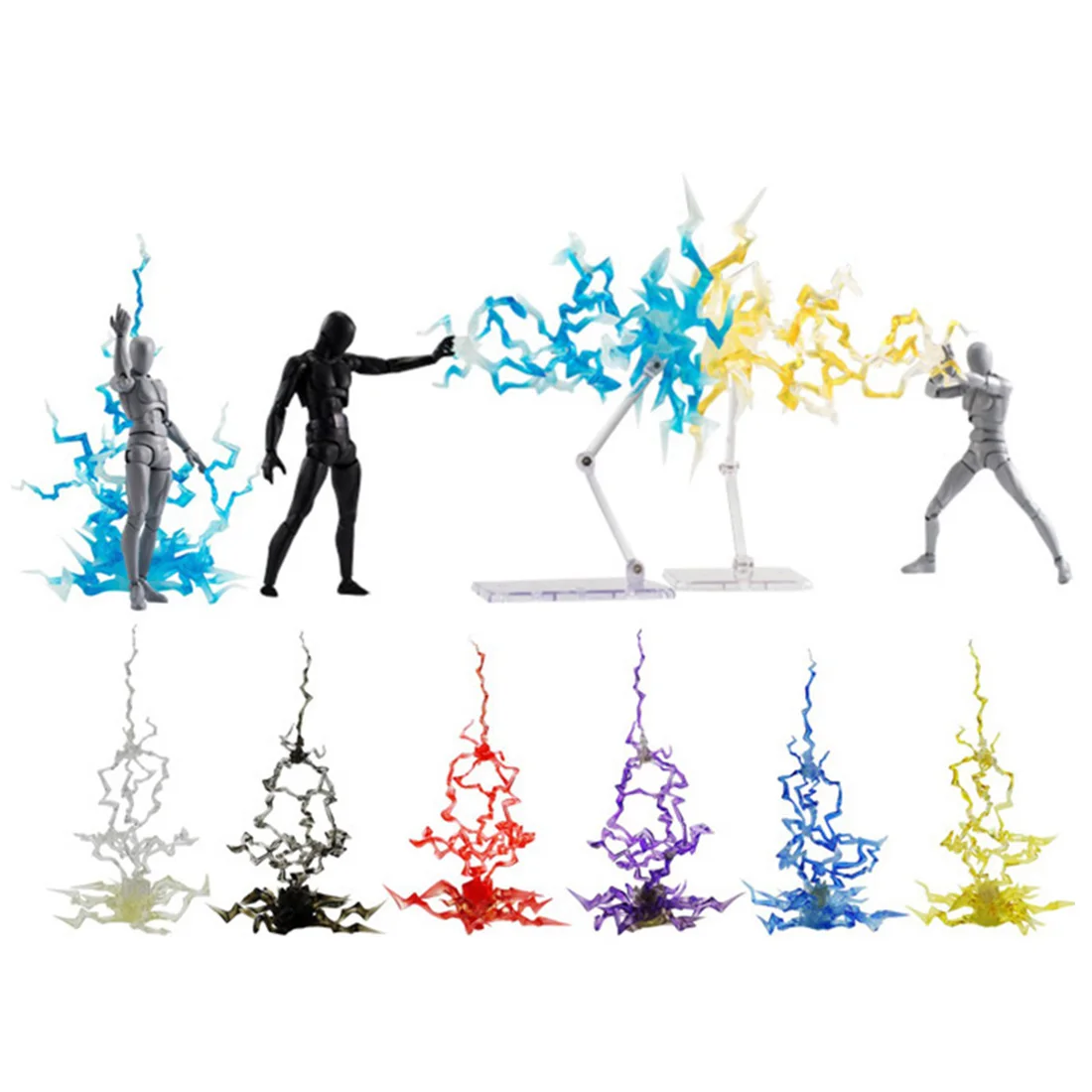 

Action Figure Accessories Lightning Special Effects Part For EFFECT IMPACT 1/6 Figure - Transparent Black Red Purple Yellow Blue