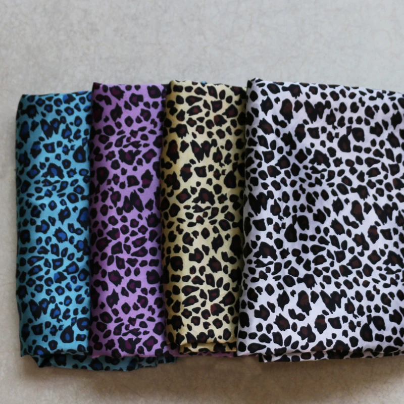 

Sexy Leopard Print Cloth Soft Scarf Fabric Satin Charmeuse