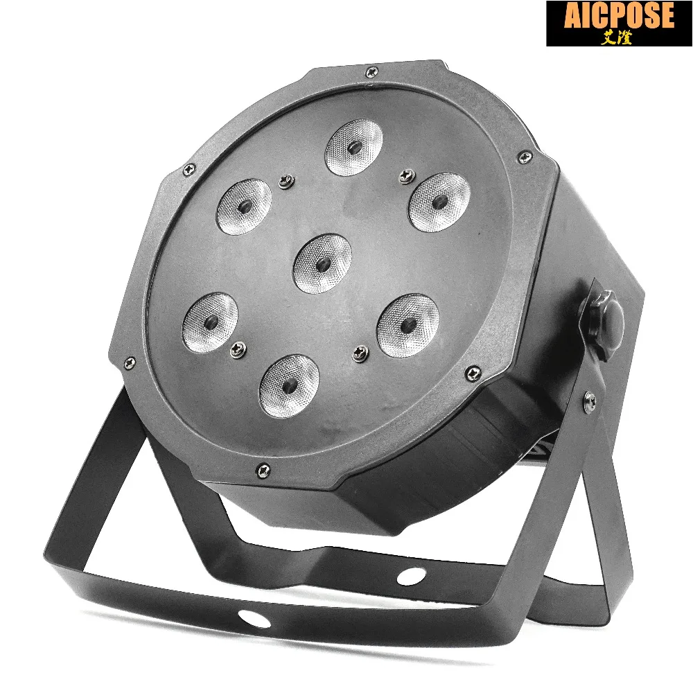 10 шт. 7x12 Вт Светодиодный прожектор RGBW 4 в 1 плоский светодиодный Par с чехол dmx512 для