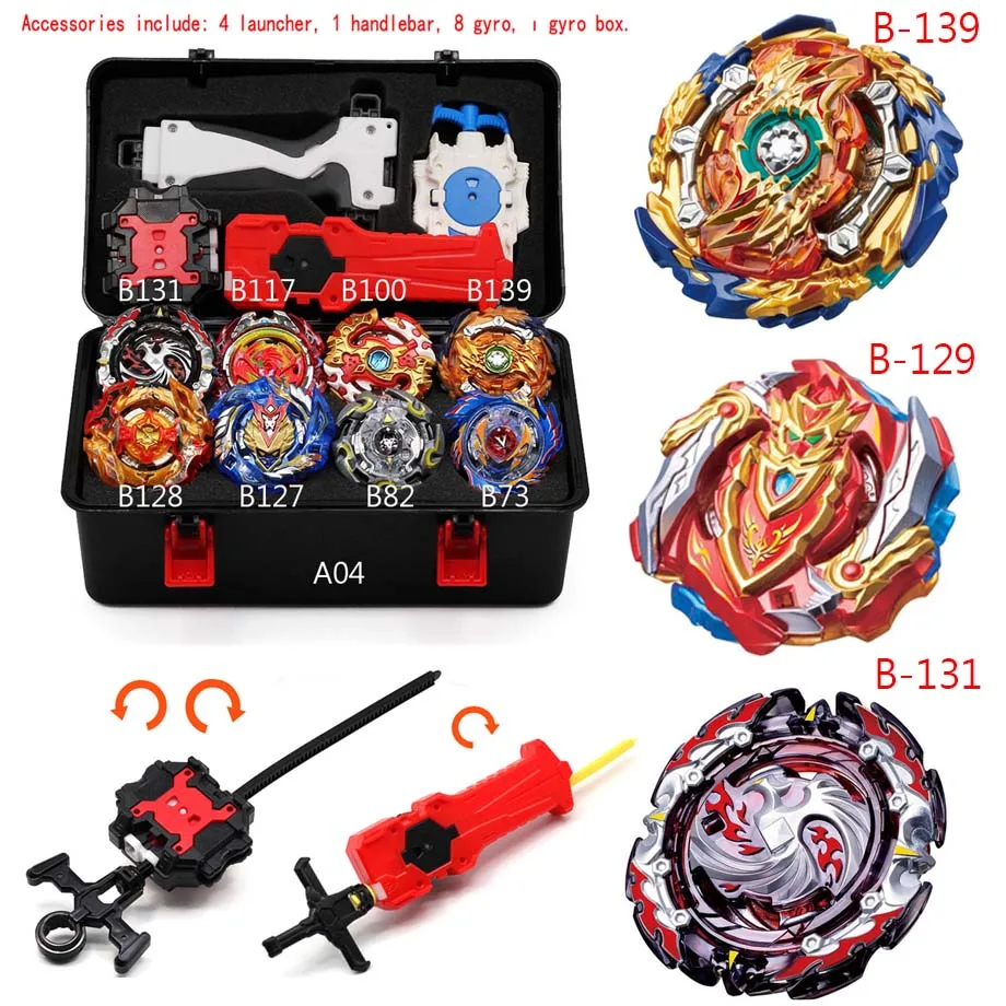 Новые пусковые устройства Beyblade Toupie Bayblades металлические черные установки bey blade Bey