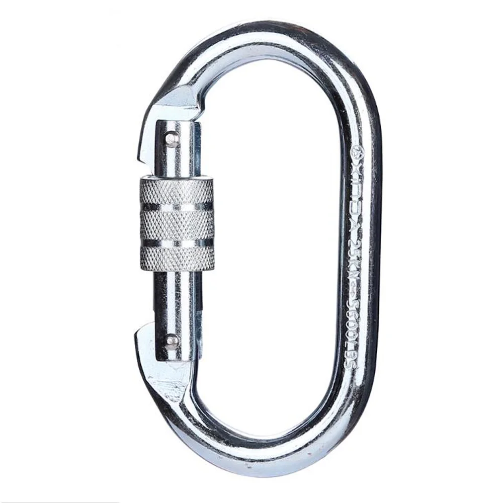 

O-Shape Rock Climbing Carabiner Heavy Duty Connector Sport Main Lock Screwgate O Buckle Dog Hammock Mountaineering Caving Clip