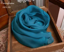 Luxury brand scarves 2016 100% Silk Blue Long fashion Scarf Jewelry tartan blanket soft silk scarfs Winter Warmer jersey hijabs
