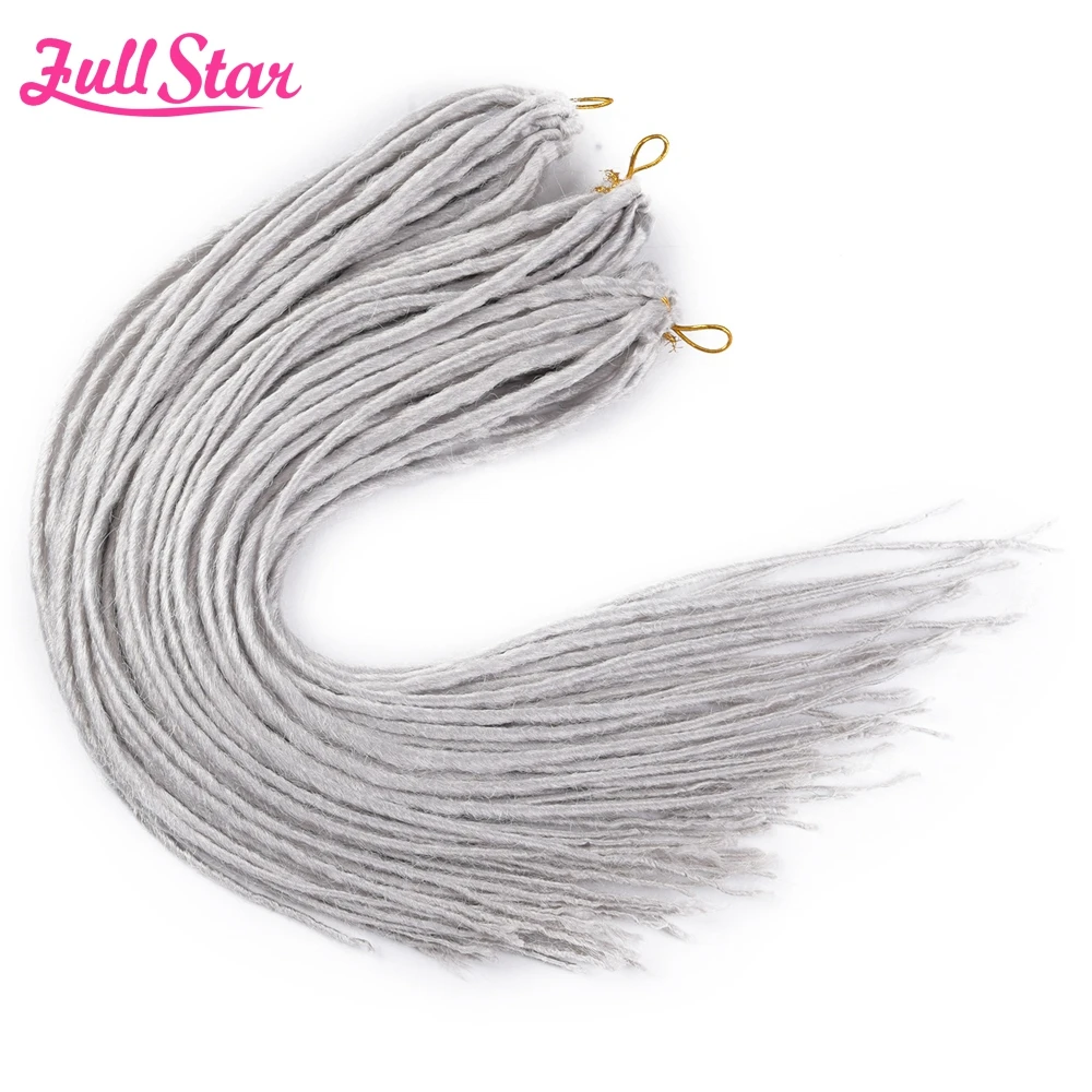 Full Star Thick goddess Blonde Faux Locs Crochet Hair Braids Synthetic Hair 1 pack 22 inch Fold 24 strands 100 g Grey Black Hair Full Star Thick goddess Blonde Faux Locs Crochet Hair Braids Synthetic Hair 1 pack 22 inch Fold 24 strands 100 g Grey Black Hair