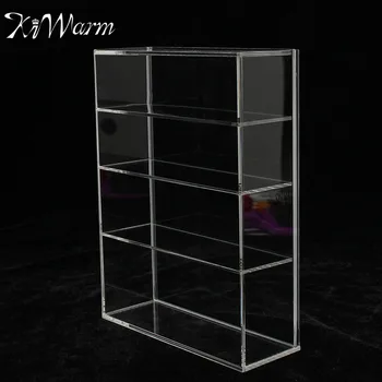

KiWarm High Gloss Acrylic Display Box Show Case Sliding Door for Mini Perfume Bottle Jewelry Crafts Display For Home Shop Decor