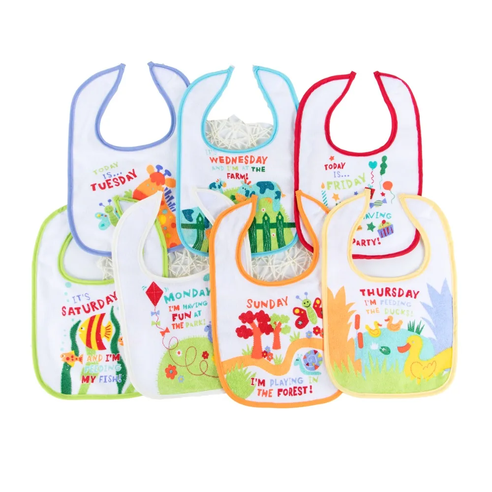 Babadores do Bebê Camadas de Volta Babador à Prova Saliva dos Desenhos Alimentação do Bebê Peças Lote Recém-nascido Algodão 2 Dwaterproof Água Bebês Animados Acessórios 7 –