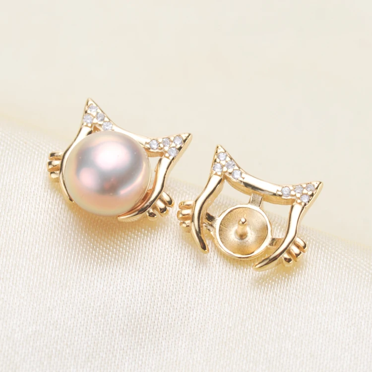 

HOT Designed for oyster and mussel pearl jewelry ear stud accessories, high quality 925 sterling silver for women handmade gift
