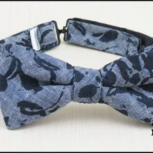 Мода Ручной Тыквы бабочкой британский стиль прилив мужской Must-have моды джокер/ лен/темно-геометрический узор галстук-бабочка