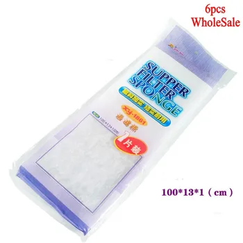 

6PCS Aquarium Biochemical Filter Fiber Cotton Fish Tank Bio Filter Sponge 100*13*1cm Filter for Fish Tank Aquariums Accessories