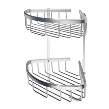Hot Two Layer Wall Mounted Home Rack Towel Washing Shower Basket Bar Shelf Or Other Accessories Holder Home Acessories Racks