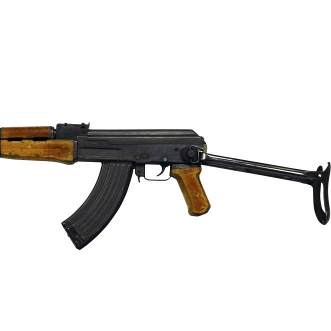 Russian AK-47 assault rifle with folding metal butt Poster Print (34 x 23)