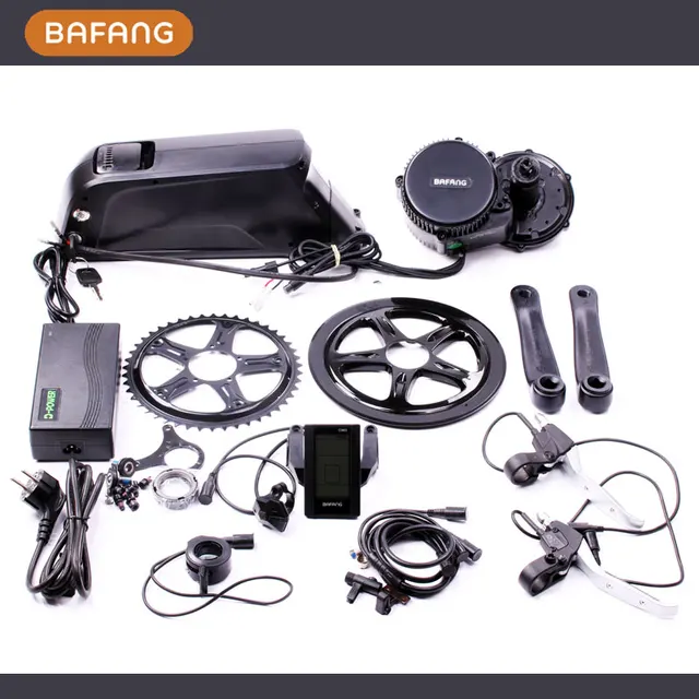 Cheap 48V 750W C965 BBS02 8fun /bafang mid crank drive motor ebike kit+48V 11.6Ah lithium ion Bottle ebike battery