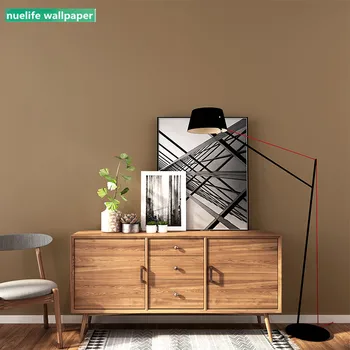

Brown brown maroon dark brown modern minimalist style non-woven wallpaper living room bedroom shop TV background wall paper