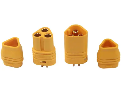 2 Pairs AMASS MT30 2mm 3 pole Bullet Connector Plug Set For RC ESC to Motor