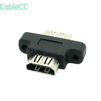 

10pcs/HDMI Female To HDMI 1.4 Female Extension Extender Coupler Adapter with Panel Mount Holes