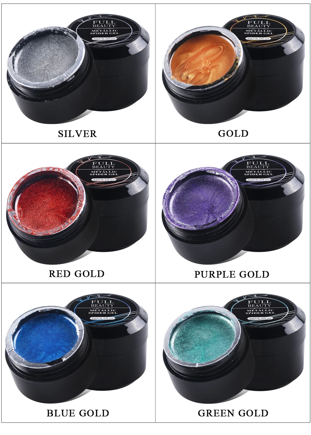 Spider Line UV Gel Nail Art 3D Silk Wire Creative Point Painting Pulling Polish Laquer Gold Red Silver Varnish Manicure LA964 (5)