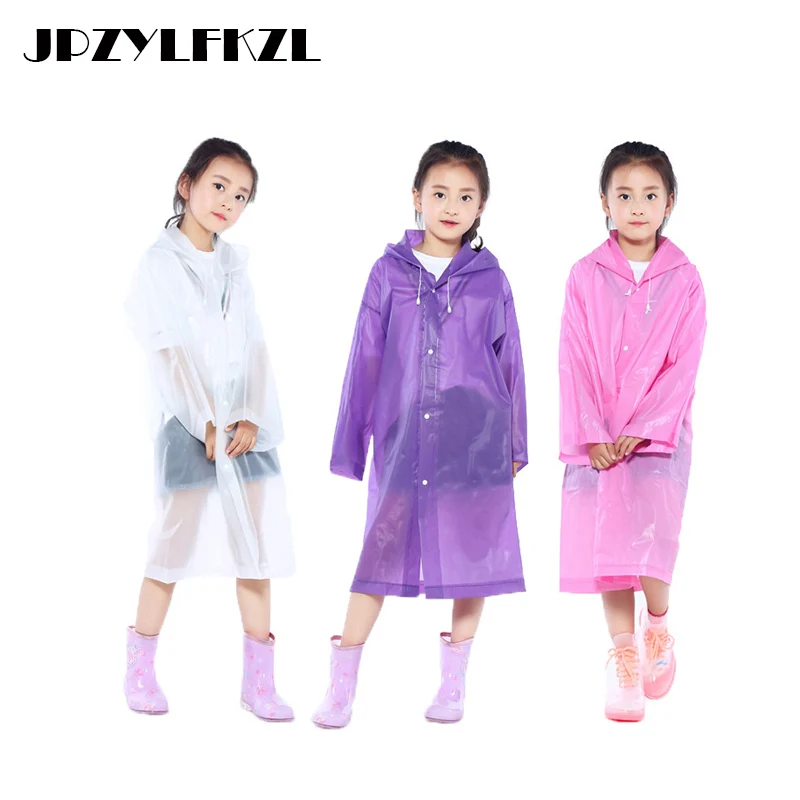 

2019 Hot EVA Transparent Fashion Waterproof Kids Raincoat For Children Rain Coat Rainwear/Rainsuit Student Poncho Drop Shipping
