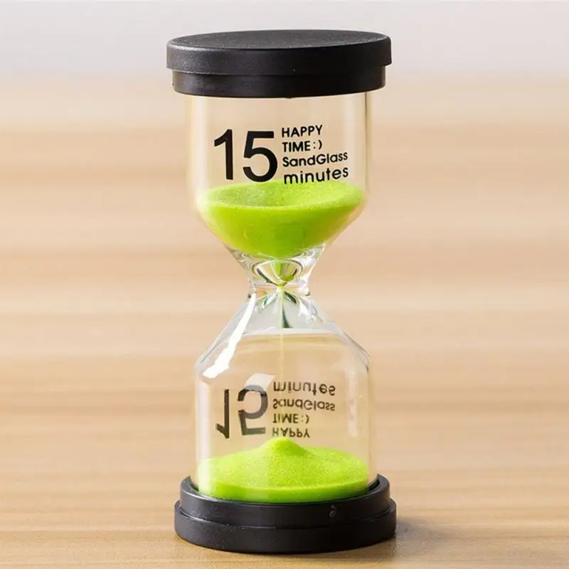 5/10/15/30 Minutes Hourglass Sand Timer Color Glass Sandglass Sand Clock Children Kids Gift Home Decoration