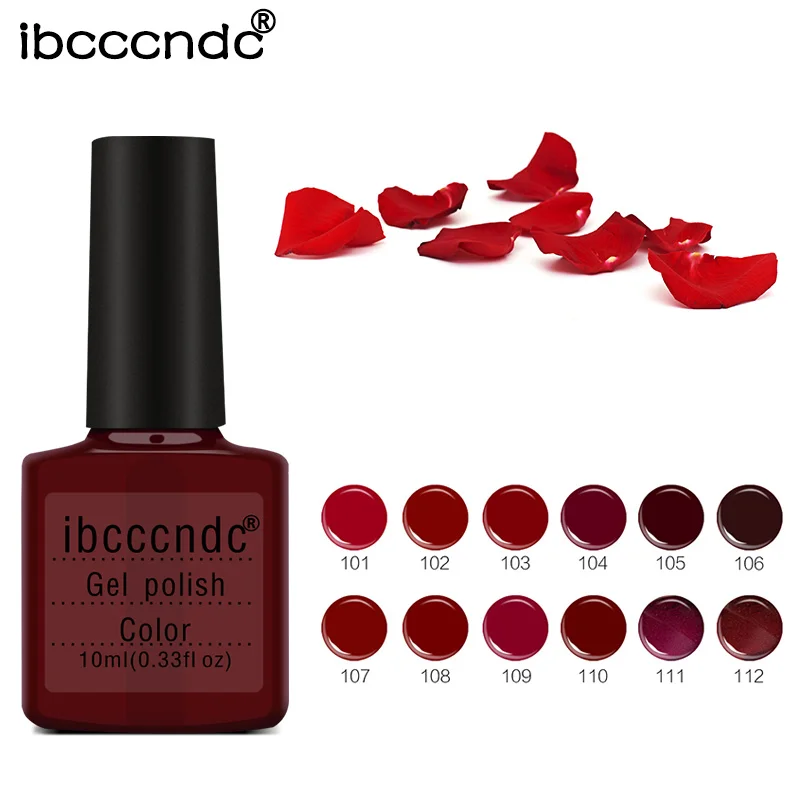 

Ibcccndc 12Pcs/Set 10ml UV Nail Gel Polish Top Coat and Base Coat Resin Vampire Blood Red Wine Nail Polish Coat Party Makeup