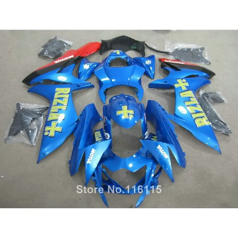 Инжектор ABS обтекатель комплект для SUZUKI K8 GSXR 600 750 2008 2009 2010 Красный Синий Черный