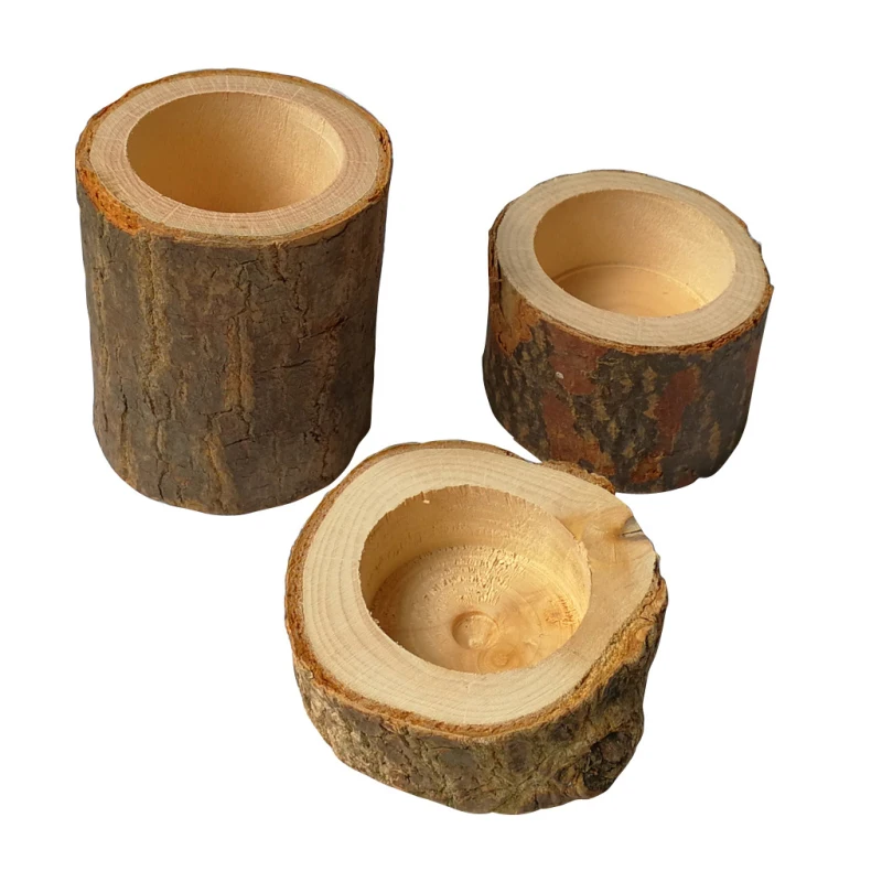 

Wooden Candlestick Candle Holder Table Decoration Plant Flower Plot 2019 New