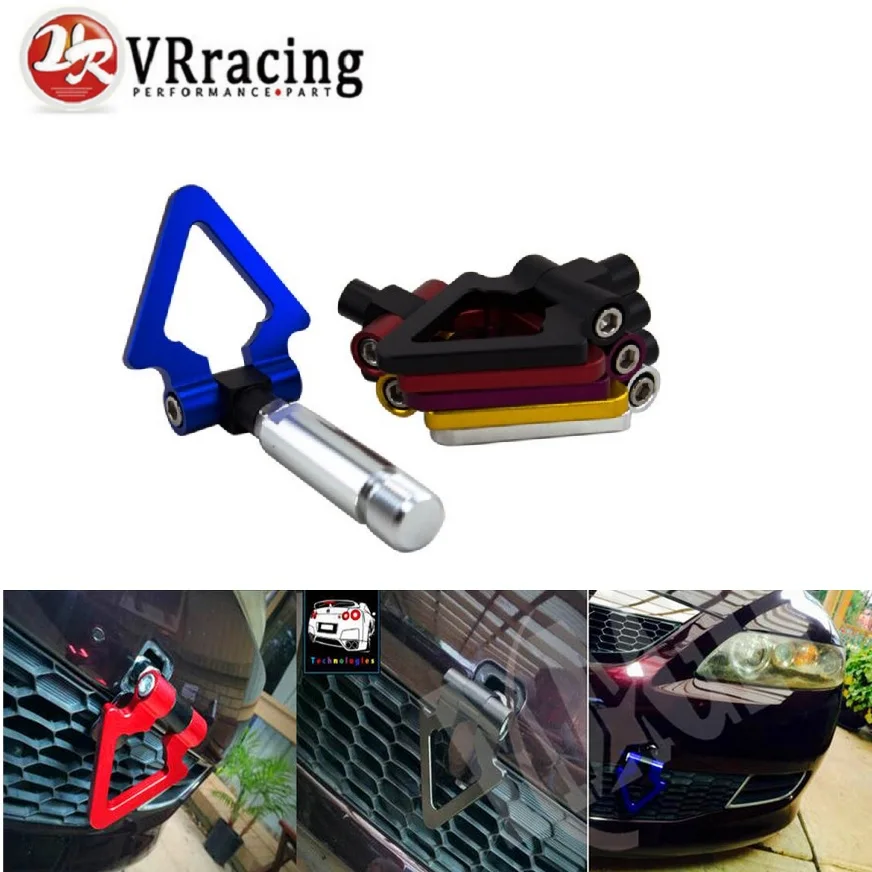 

VR RACING - JDM Screw Aluminum CNC Triangle Ring Tow Towing Hook JDM RACE For LEXUS ES 2006+ VR013