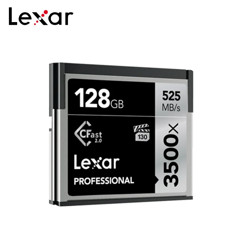 Лучший Lexar Professional 3500x CFast 2,0 карта 64 GB 128 GB 256 GB 512 GB Профессиональный Камера карты памяти до 525 МБ с. U3 SD карты CF карта
