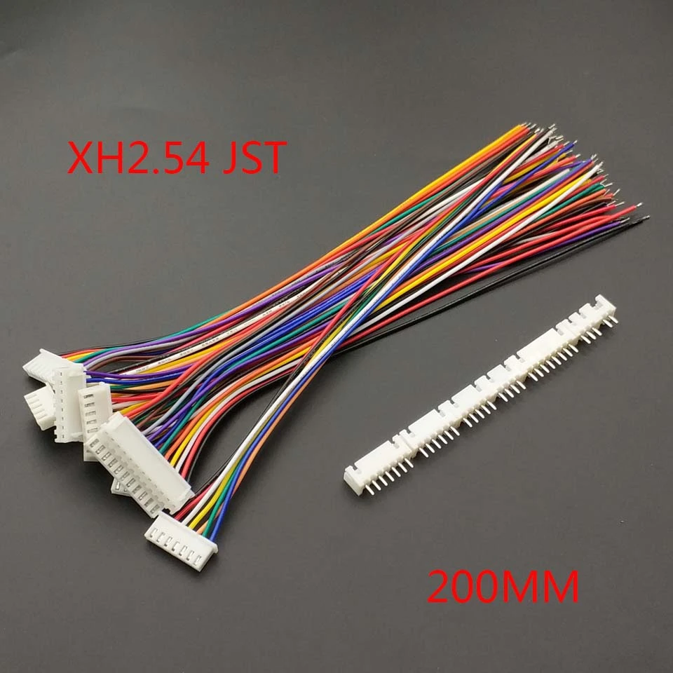 10 шт. Штекерный соединитель XH 2 54 JST длина 20 см 26AWG 2/3/4/5/6/7/8/9/10/11/12P + 54|xh 2.54|cable 20cmconnector