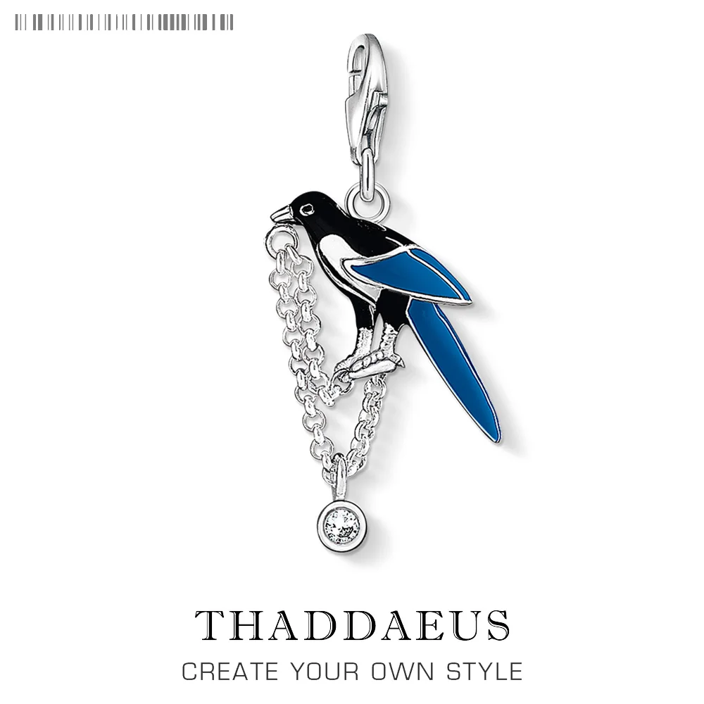 

Magpie Bird Charm for Bracelet 2019 New Cute Anime Chaveiro Lucky Piercing Women Jewelry Trendy Kolye Bijoux