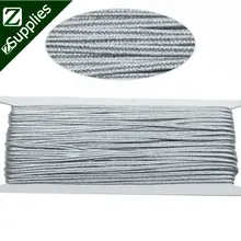 20 метров 3,5 мм Серебряная сутажная оплетка для изготовления ювелирных изделий, плетеная веревка сутажная Cord-D1482