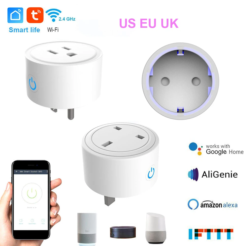 

Smart WIFI Plug Socket Power Switch APP Remote Control Timer Home Automation Smart Power Socket Outlet US UK EU Plug Adaptor