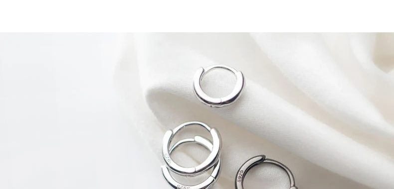 Trustdaivs 925 пробы, серебряные, черные, геометрические, гладкая поверхность, серьги-кольца для женщин, модные серебряные 925 ювелирные изделия DA432