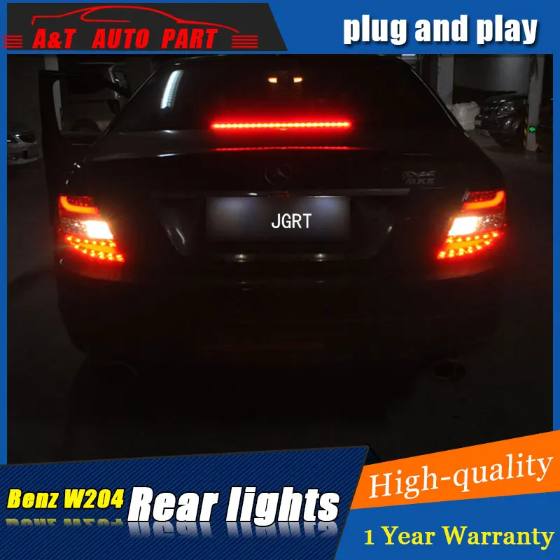 Автомобиль укладки аксессуаров для Benz W204 задние фонари светодиодные Фонарь 2007-2010 для W204 задние лампы ДРЛ+ Тормозная+ Park+ Сигнальные огни led
