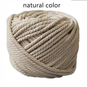 

Natural White cotton cord Cotton thread macrame cord rope handmade DIY decorative bag braid tapestry braided rope tied bundle