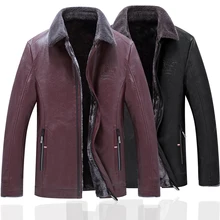 Новая зимняя куртка мужская кожаная Высококачественная Мужская длинное кожаное пальто Мужская Огорченная горячая кожа пальто плюс размер M-8XL