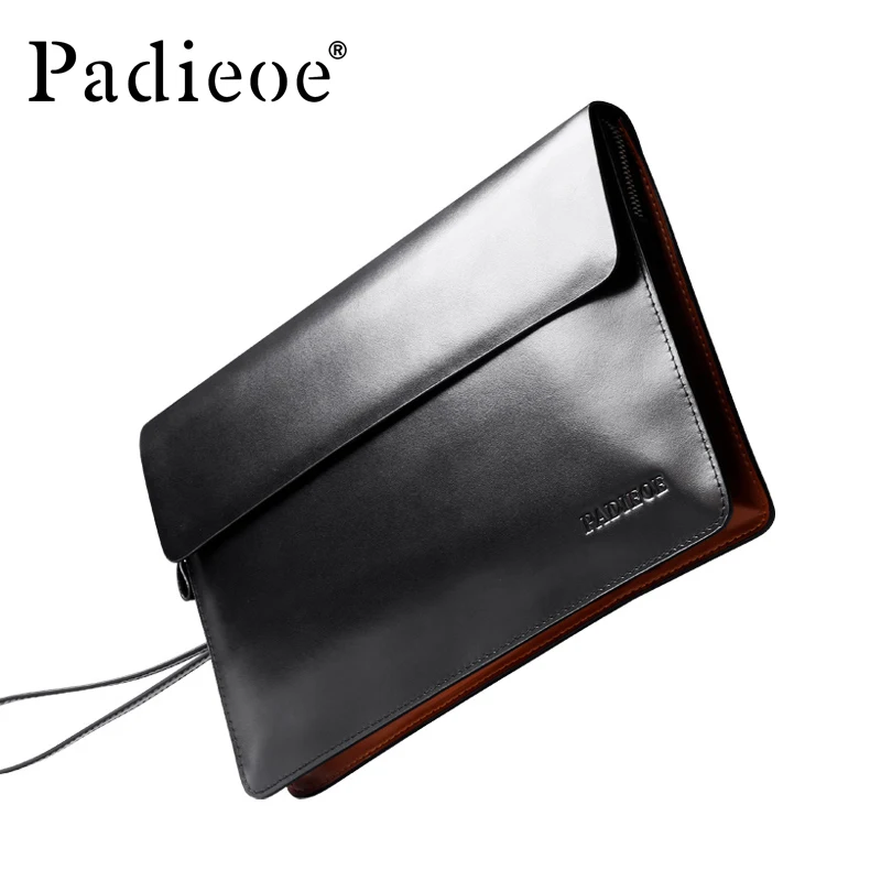 

Padieoe 2016 New Coming Designer Handbags Men Women Luxury Brand Clutch Bag Genuine Leather Purse Bag Fashion Men's Day Clutches