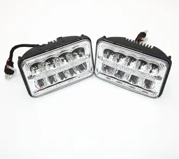 

4x6" Led Headlapm Replacement HID Xenon H4651 H4652 H4656 H4666 H6545 H4 Front Position Daytime Running Light DRL For Truck