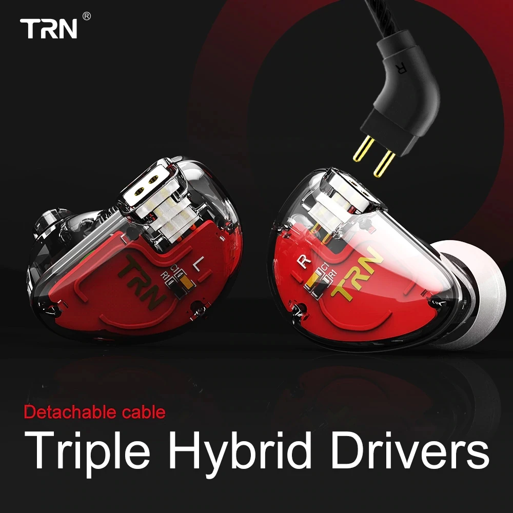 TRN V30 1DD + 2BA гибридные наушники спортивные шумоизоляция высшая звуковая гарнитура