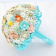 EMS,, синие свадебные букеты, Цветочный стиль Лолита небольшой свежий букет, брошь букет