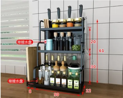 2 слоя 3 слоя из нержавеющей стали кухонная сушилка над раковиной бытовой держатель для хранения сушилка для посуды Полка Органайзер - Цвет: 3 Layer L50cm