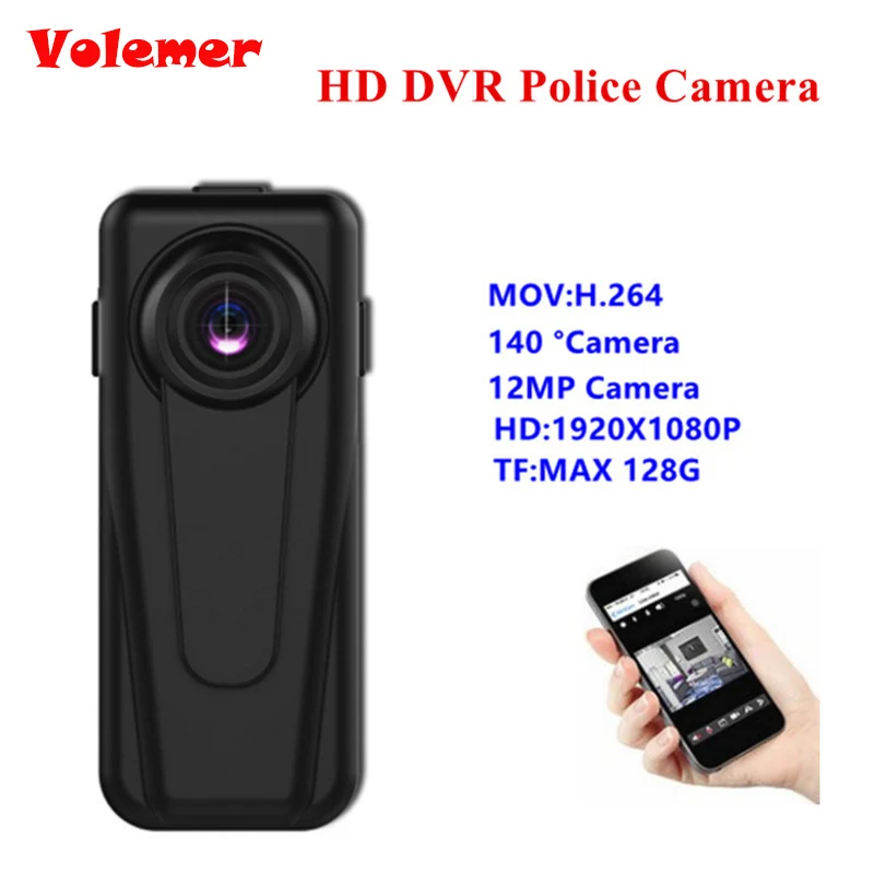 Volemer HD 1080 P полиции мини Камера гвардии Регистраторы DVR тела карман DV видеокамеры