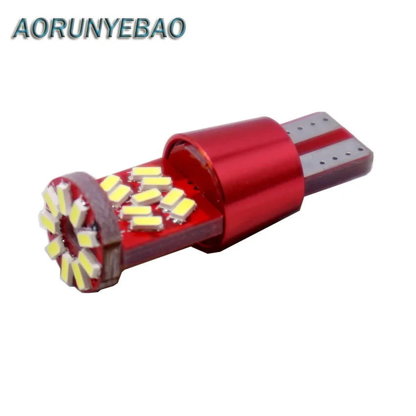 AORUNYEBAO 1X T10 Canbus 27 smd 3014 led 194 168 W5W без ошибок автомобильный интерьерный светильник