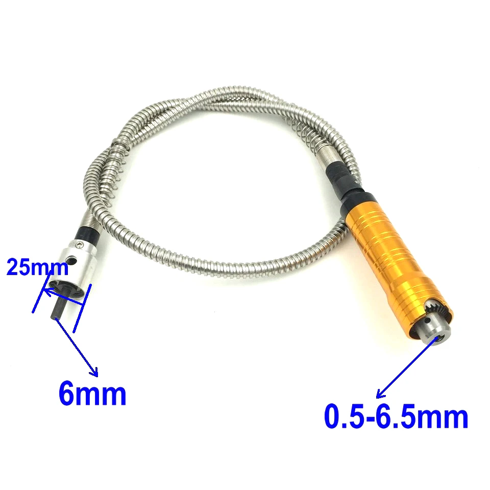 GOXAWEE 6 мм гибкий вал Подходит+ 0-6,5 мм наконечник для Dremel Стиль Электрическая дрель роторный электроинструмент аксессуары шлифовальный станок