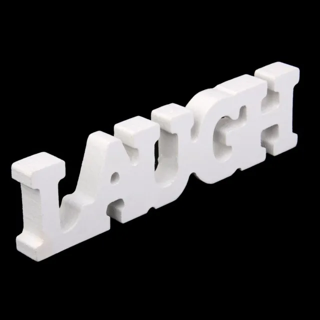 Fashion White Wooden Live Laugh Love Letter Sign Table Plaque Craft 