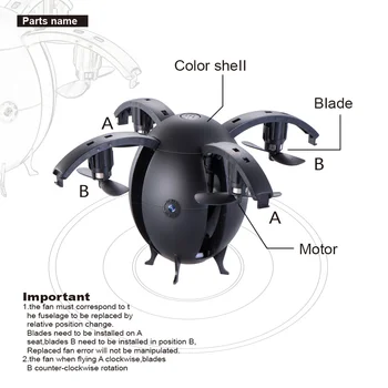 

Foldable 720P WiFi Camera Drone Emergency Landing Altitude Hold Remote Control Flying Egg AN88