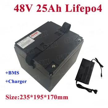 

Portable Lifepo4 25Ah 30Ah 48v Lithium battery pack with BMS for Forklift truck Electric Bike scooter motor battery+3A charger