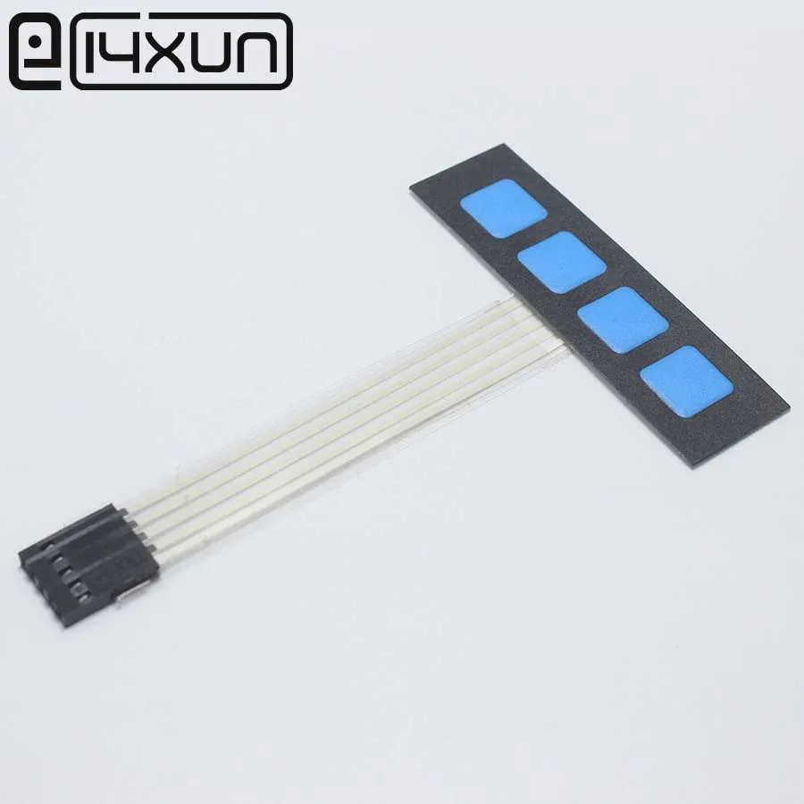 

EClxun 1pcs 1x4 Matrix Membrane Switch Keypad (NO Mark) Keyboard 1*4 Keys 69X20MM Display Switch Control Panel For DIY