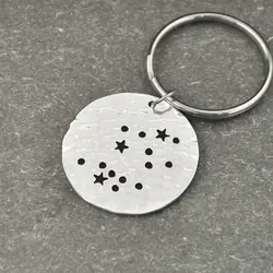 Gemini брелок для ключей «Созвездие» с принтом «близнецы» Знаковый подарок на день рождения, гороскоп, брелок для ключей, астрологические